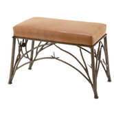 Faux Leather Settee Bench