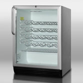 Wine Cellar with Automatic Defrost in Stainless Steel