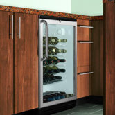 Wine Cellar with Hidden Evaporator in Black