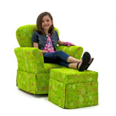 Kidz World Circles Kid's  Rocking Chair and Ottoman Set