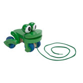 Frolicking Frog Wooden Pull Toy