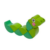 Wooden Wiggling Worm Grasping Baby Toy