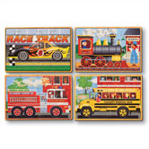 Vehicles in a Box Wooden Jigsaw Puzzle