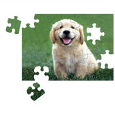 Golden Retriever Puppy Cardboard Jigsaw Puzzle