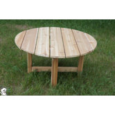 Phat Tommy Round Folding Cedar Patio Table