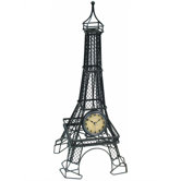 Metal Wire Eiffel Tower Table Clock