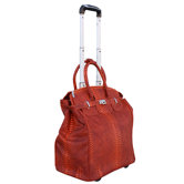 Ultra Chic 18" Faux Leather Python Rolling Tote