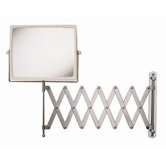 Regular 4X Magnifying Wall Mount Mirror in Chrome with White Frame