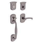 Tahoe Single Cylinder Handle Set in Distressed Antique Nickel