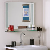 Frameless Roxi Mirror with shelf