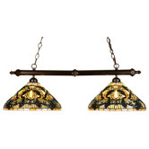 Tiffany Jeweled Grape 2 Light Kitchen Island Pendant