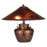 Van Erp Amber Mica Table Lamp