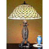 24" H Diamond and Jewel Table Lamp