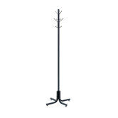Eight Hook Steel Coat Stand in Black