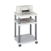 Wave Desk Side Printer Stand in Grey