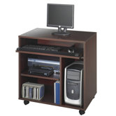 Computer Workstation in Mahogany