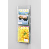 Corner Display 2 x A4 Pockets in Clear