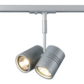 Bima II Lamp Head for 1 Phase Track in Silver Grey