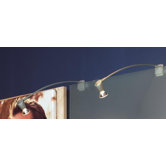 Fili Display Lamp with Clamp in Silver Grey