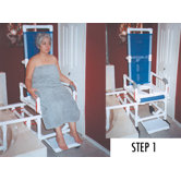 One Step Locking System Tilt N Space Transfer Chair