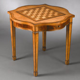 Reversible Top Game Table in Medium Brown
