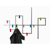 Garderobe "Hooked" in Silber