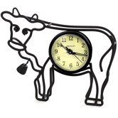 Cow Silhouette Table Clock