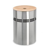 Slice 23" Laundry Bin with Wooden Lid