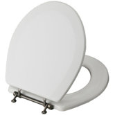 Magnolia Molded Wood Round Toilet Seat in White