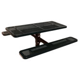 Single Pedestal Inground Picnic Table with Perforated Pattern