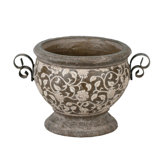 Medium Round Ceramic Floral Pot