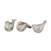 Three Piece Ceramic Bird Figurine Set