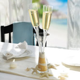 Champagne Flutes in a Vase