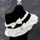 Silk Wedding Garter with Rhinestones in Ivory