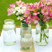 Personalized Mason Jar Vase (Set of 4)