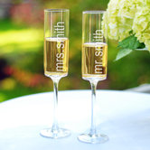 Contemporary Champagne Flutes (Set of 2)