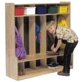 Five Section Locker with Seat/Step