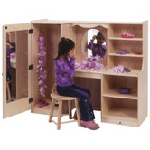 Children's 48" One-Piece Vanity with Closet