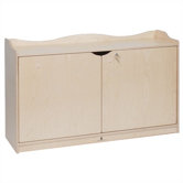 Scalloped Mobile Toddler Storage Unit with Doors