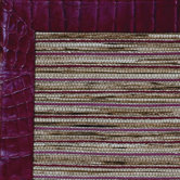 Cheena Heritage Embossed Leather Big Croc Cherry Red Bordered Rug