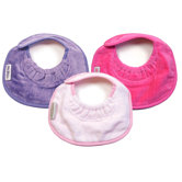 Girl Newborn Bibs 3 Pack in Lilac / Pale Pink / Fuchsia