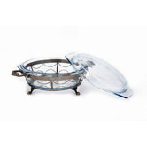 Tapestry Round Server with 2 Qt. Covered Baker