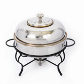 Nickel 6 Qt Round Chafing Dish