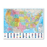 Advanced Political Rolled Map - Paper