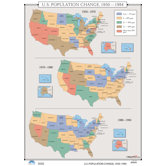 U.S. History Wall Maps - Population Change 1950-94