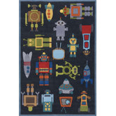 Whimsy Steel Blue Kids Rug