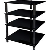 Bergen 2 4-Shelf Hifi Stand in Glossy Black