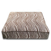 Rectangle Bed with Easy-Wash Cover in Brown Zebra