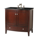 Alicia 36" Bathroom Vanity Set in Polished Dark Cherry