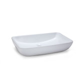 Rectangular 23.5" Vitreous China Vessel Sink in White